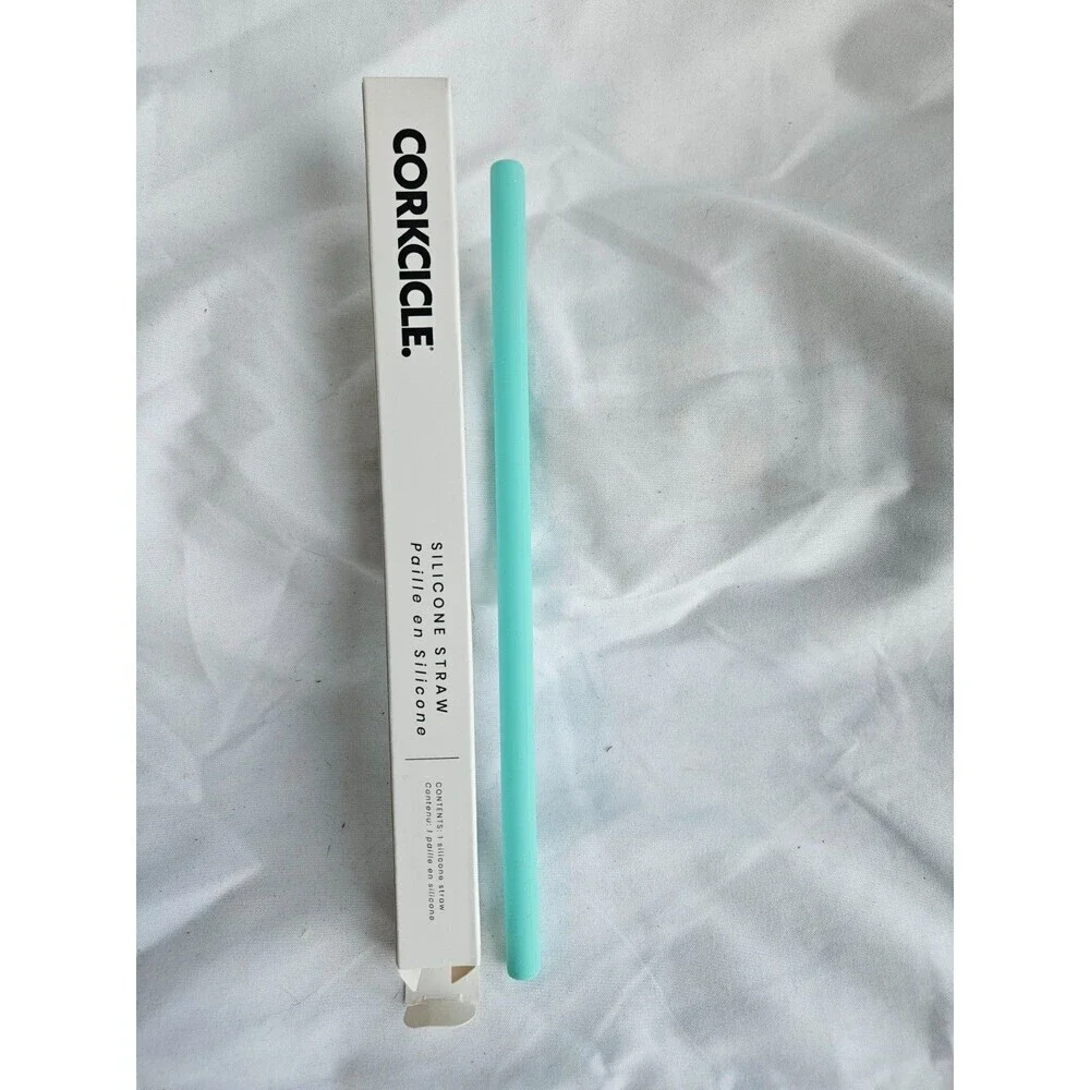Corkcicle Silicone Reusable Straw TEAL‎ | NEW